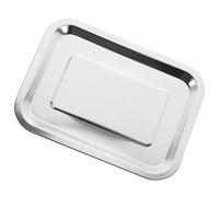 Beavorty Plateau de Cuisson Rectangulaire en Acier Inoxydable, Multi-Usage pour Four et Grill, pour Rôtis et Cuisson de Pâtisseries, Design Poli et Solide