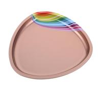 Beavorty Plateau De Manucure Triangulaire Acier Inoxydable Plateau De De Perles Et Porte-outils Pour Outils De Nail Art Organisateur Compact Pour Salon De Manucure