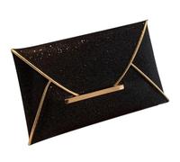 Beavorty Pochette Brillante pièce de Monnaie pour Femme invité Mesdames Officiel Portefeuille Sac à Main Unique Petits Sacs à Main Femme Pochette Femme Porte-Monnaie Bourse du Soir PU Noir