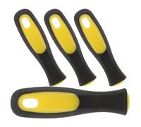 Beavorty Poignée Ergonomique Antidérapante 8 Pouces Noire et Jaune en Plastique Solide, Lot de 4 Pièces pour Lime, Râpe et Outils Manuels, Adaptée à L'artisanat et Bricolage