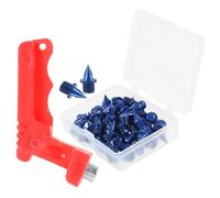 Beavorty Pointes D'athlétisme en Acier Carbone Bleu 50 Pcs avec Clé D'extraction et Boîte Crampons de Remplacement pour Chaussures de Course et Lancer du Poids, Adaptées aux Pistes