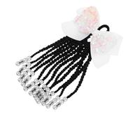 Beavorty Ponytail Hair Extension For Lightweight Clip-in Braids With Beads Comfortable Nonrestrictive Children S Role Play Party Accessory