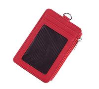 Beavorty Porte-Cartes Multifonction en Cuir PU Rouge, Manchon De Protection Solide, Titulaire De Cartes Compact pour Usage Quotidien Au Travail Sortie
