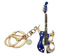 Beavorty Porte-Clés en Métal avec Pendentif en Forme De Guitare Serti De Diamants Joli pour Enfants Décoration Musicale Ornements pour Sac À Porte-Clés pour Filles