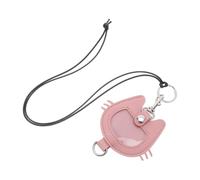 Beavorty Porte-clés Souvenir pour Poils d'animaux, Chat en Cuir PU Rose | Organisation des Clés, Mémento Commémoratif, Forme Tête de Chat, Pendentif pour Paquet, pour Propriétaires