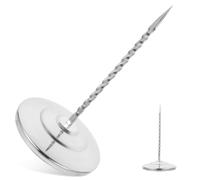 Beavorty Porte-reçus à Pointe en Acier Inoxydable Robuste, Support Multifonction pour Factures et Billets, Organiseur de Bureau Stable Cuisine de Restaurant, Rangement Pratique des Reçus