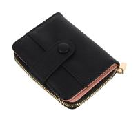 Beavorty Portefeuille Carte de Crédit Zippé PU Style Accordéon Grand Espace pour Cartes et Monnaie Matériau Grain Litchi Design Minimaliste Unisexe pour Shopping et Déplacements