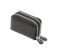 Beavorty Portefeuille Cuir Double Fermeture Éclair RFID Blocage Porte-Cartes Accordéon Unisexe avec Emplacements Et Poche Monnaie Compacts pour Hommes Et Femmes