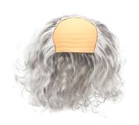 Beavorty Postiche Chauve De Cosplay Pour Hommes Et Femmes, Taille Unique, Postiche De Cheveux Blancs Ondulée, Accessoire Déguisement Grand-père Pour Fête, Carnaval Et Théâtre,