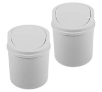 Beavorty Poubelle de Table Couvercle Basculant 2 Unités, Mini Poubelle pour Bureau et Chambre, Adaptée pour Épluchures et Déchets de Bureau