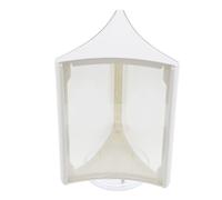 Beavorty Présentoir de Menu Rotatif A5 à 3 Faces en Acrylique Blanc, Porte-panneau Vertical Stable pour Affichage de Menus, Cartes et Prix, Support de Bureau Polyvalent pour Restaurant,