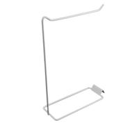 Beavorty Présentoir Ongles en Métal Blanc Base Stable Élargie, Conception Modulaire à Plusieurs Couches pour Salons et Expositions, Support pour Accessoires Manucure