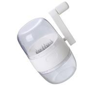 Beavorty Presse-ail Rotatif Manuel Blanc en Abs Léger et Portable pour Ciseler Ail et Oignon, pour Usage Domestique Cuisine