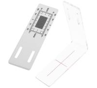 Beavorty Règle de Mesure des Fissures en Acrylique Portable, Outil D’évaluation de Largeur de Fissure L Type, Graduée pour Suivi Précis, Instrument de Contrôle des Craquelures Murales,