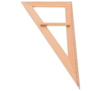 Beavorty Règle Pédagogique en Bois Dur 1 Pièce, Grand Triangle D’enseignant 45° Demi-cercle, Outil de Mesure Géométrique pour Tableau Noir, Matériel Éducatif pour Classe et Travail du Bois