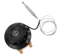 Beavorty Régulateur de Température Thermostatique 60-200°C 16A 2 Broches Rouge, Bouton de Remplacement pour Appareil de Cuisson et Friteuse à Air, Usage la Cuisine Familiale