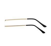 Beavorty Remplacement de Bras de Lunettes en Métal, 1 Pair, Embouts en Silicone Antidérapants, pour Lunettes et Sunglasses, Confortable à Porter, Réduit le Contact Métal