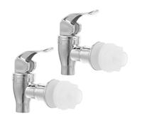 Beavorty Robinet Distributeur de Boisson 2 Pièces Argenté Compatible Seau à Vin Bière Jus 16-22 MM pour Mariages et Pique-Niques Facile à Installer