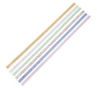 Beavorty Ruban Adhésif à Strass Pailleté DIY 6 Rouleaux Colorés en Acrylique Autocollant pour Décoration, Scrapbooking et Emballage Présent, Bandes de Cristal Multicolores Solide et Facile