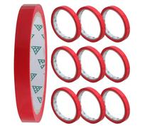 Beavorty Ruban Adhésif Rouge pour Paquet à Fruits et Légumes 12 Mm X 45 M, 10 Rouleaux, Adhésif Résistant en Polypropylène pour Scellage Étanche et Rapide, Usage Supermarché et Emballage