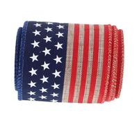 Beavorty Ruban Patriotique Américain Classique pour Décoration Fête et Memorial Day Ruban Aux pour Couronnes et Projets DIY