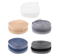 Beavorty Ruban Thermocollant pour Ourlets de Pantalons 3 Mètres, Autocollant et Adhésif, Noir Gris Blanc Bleu, Fournitures de Bricolage pour Vêtements, Jeans et Jupes, Facile à Utiliser