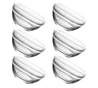 Beavorty Saladiers en Verre Ronds, Lot de 6 Bols Transparents Robustes, Conçus pour Desserts et Préparation Culinaire, Adaptés aux Repas en Famille