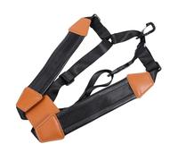 Beavorty Sangle de Saxophone Réglable Double en Cuir Noir Petite Taille, Bandoulière D'épaule Rembourrée Confortable, Ceinture pour Sax Alto, Ténor et Soprano, Accessoire de Portage