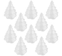 Beavorty Sapins de Noël Mousse Forme Cône 10 Pièces 16X10,8 CM Polystyrène Blanc pour Projets Artistiques et Loisirs Créatifs Scolaires