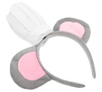 Beavorty Serrage-Tête Oreilles Souris Grises et Toque de Chef Blanche, Bandeau Mignon pour Cosplay Halloween, Fête Déguisement pour Garçons et Filles