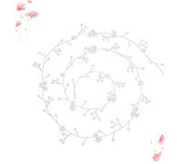 Beavorty Serrage-têtes à Cheveux Fleur et Perle 1 Mètre Argenté Fait Main, Bandeau Décoratif pour Mariage Femme, Accessoire Coiffure Élégant pour Soirées et Cérémonies