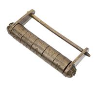 Beavorty Serrure à Combinaison Vintage en Alliage de Zinc, Grosse Taille, Cadenas en Métal Sculpté à Lettres Chinoises, Verrouillage par Mot de Passe pour Boîtes à Bijoux et Armoires,