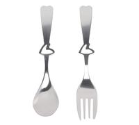 Beavorty Set Couvert Mariage 4 Pièces Cœur, Fourchette et Cuillère pour Présents Invités Cérémonie