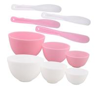 Beavorty Set de Bols Silicone pour Mélanger des Masques Faciaux Trousse DIY avec Spatule et Stick de Outil Pratique pour Soins de à et Salon