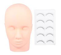 Beavorty Set Maquillage pour Extension de Cils avec Tête Mannequin Amovible Modèle Réaliste Pratique pour Entraînement Débutants et Professionnels