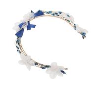 Beavorty Soft Clay Leaf Wedding Headband Handmade Bridal Hair Vine Rhinestone Veil Accessory Lightweight Elegant Hairband For Brides