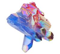 Beavorty Spécimen Minéralogique en Cristal de Roche Électroplaqué Unique, Pierre Énergétique à Conception Colonne Simple, Décoration Intérieure Élégante pour Feng Shui et Étude