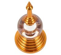 Beavorty Statue Pagode Bouddhiste en Acrylique Doré Base Large, Décoration de Table Intérieure pour Maison et Bureau, Modèle de Pagode D'offrande, Ornement Cristal Légère et Résistante,