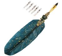 Beavorty Stylo Plume Vintage Kit Plumage de Calligraphie Ensemble pour Écriture et Dessin Coffret Rétro Créatif pour Débutants et Signature