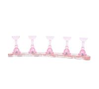 Beavorty Support à Ongles Réutilisable Rose pour Pratique de Nail Art Présentoir Multifonction Compatible avec Faux Ongles Outil Entraînement Manucure et Élégant