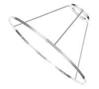 Beavorty Support abat-jour métal 24 cm diamètre argenté, cadre de lampe à 24 trous perforés, pièce d'abat-jour DIY pour lampe suspendue, adapté aux arrangements de mariage et décoration