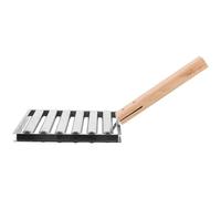 Beavorty Support de Barbecue Portable en Acier Inoxydable Rouleaux pour Saucisses, Manche en Bois Extra-Long, Grill Extérieur Compact pour Camping et Pique-niques, Facile à Nettoyer