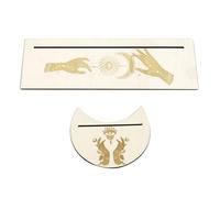 Beavorty Support de Cartes de Tarot en Bois Rectangulaire Design Phases Lune pour Rituels Domestiques Ambiance Magique pour Adultes
