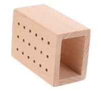 Beavorty Support En Bois Pour Forets D’ongles Et Accessoires Manucure 18 Trous, Rangement Pratique Et Organisé, Usage Professionnel Et Domicile, Organisateur Multifonction Pour Salon De Beauté