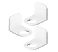 Beavorty Support Mural Adhésif sans Perçage pour Flacons Shampoing, Lot de 3 Crochets Blancs, Porte-bouteilles Polyvalent pour Salle de Bain Cuisine, Organisation Gain de Place