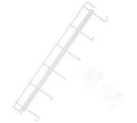 Beavorty Support Mural pour Ustensiles la Cuisine 6 Crochets Adhésifs Blancs sans Perçage, Organisateur Multifonction pour Accessoires de Salle de Bain 2 Pièces