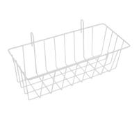 Beavorty Support Suspendu Mangeoire pour Lapins Domestiques, Râtelier à Foin Métal Blanc, Accessoire Cage Petit Animal, Distributeur Propre et Pratique pour Lapin, Cochon D’Inde, Hamster