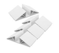 Beavorty Support Triangulaire en Plastique Blanc pour Barrière de Sécurité Bébé, Renfort Stable pour Barreaux de Clôture, 4 Pièces, Design Polyvalent pour Renforcer la Stabilité