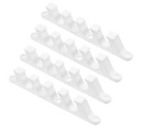 Beavorty Supports de Réglage pour Chaise Longue Pliable en Plastique Blanc, 4 Pièces, 5 Positions Ajustables, Accessoire de Remplacement pour Fauteuils de Jardin Camping, pour Usage