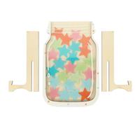 Beavorty Tableau de Récompenses en Bois Étoiles Décoratives, Bocal à Récompenses pour Tout-petits, Système de Motivation Scolaire pour Classe et Maison, Pot D’entraînement Éducatif